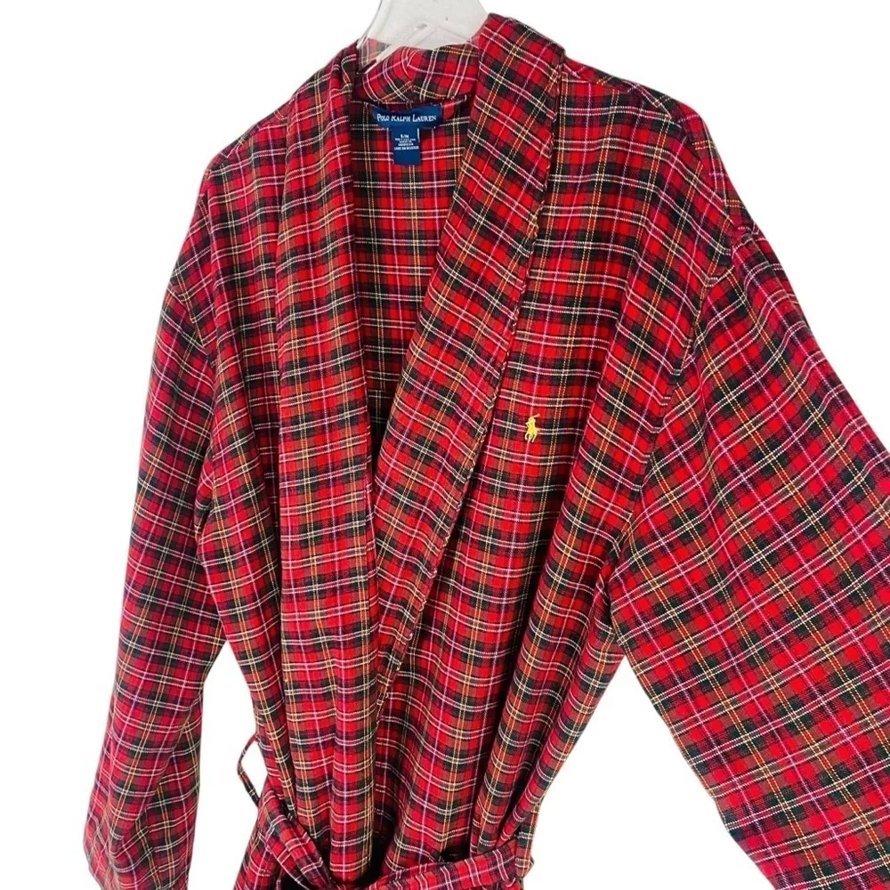 Polo Ralph Lauren Tartan Plaid Long Robe Size S/M